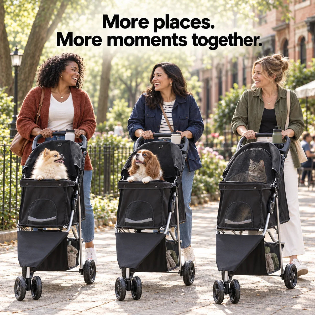 DOGCRUISER City 3-Wheel Pet Stroller — more moments together — vue 02/07 #Color_black
