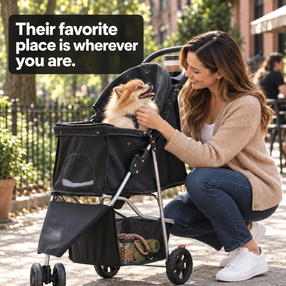 DOGCRUISER City 3-Wheel Pet Stroller — wherever you are — vue 03/07 #Color_black