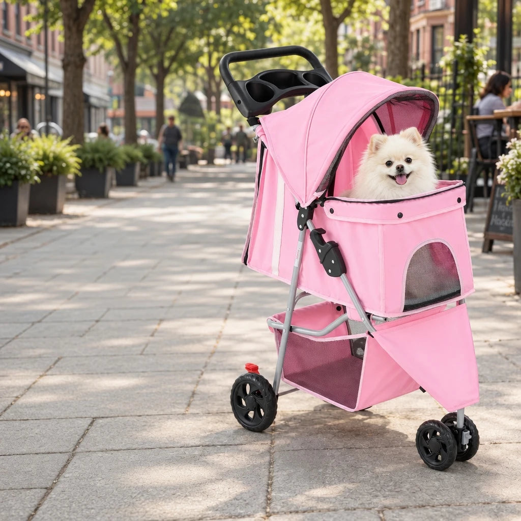 DOGCRUISER City 3-Wheel Pet Stroller — measure first — vue 05/07 #Color_Pink