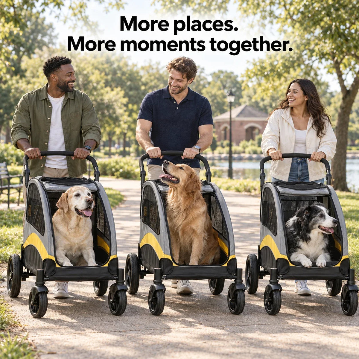 DOGCRUISER Roomy Large Dog Stroller — more moments together — vue 02/07